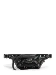 BALENCIAGA Le Cagole $2300 Black Arena Leather Belt Bag New And Authentic