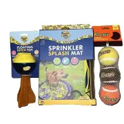 Banana Boat Sprinkler / Floating Fetch Toy / 3 Fetch Balls