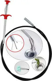 79 Inch Sink Snake Drain Cleaner Pick up Tool for Sink, Drain Clog Remover Snake