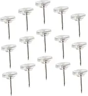 HOMSFOU 50Pcs Clear Push Pins Thumbtacks for Cork Board Map Marking Materials for Office Art Projects and Travel Photos Easy to Use