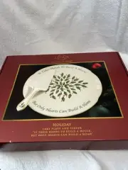LENOX American by Design Christmas Holiday Cake Plate / Plater and Server 12"