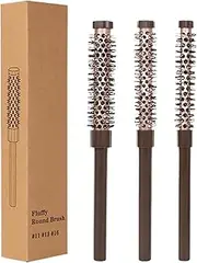Small Round Hair Brush - Styling Blow Drying Brush | Professional Roller Comb Round Brush Set | Lifting Curling Roller Brush For Bangs Beard | Heat Resistant Hair Styling Tools For Volume And Smooth F