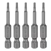 5pcs H2.0 Hex Head Drill Bit Wrench 2mm Flat Tip 1/4" Shank 50mm Long Magnetic