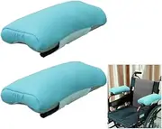 [DURASIKO] 2in1 Ergonomic Wheelchair Armrest Covers,Armrest Cushion Pads for Wheelchair,Hollow Tube Filling,Velcro Fixation,Comfortable/Breathable/Washable/Durable Wheelchair Accessories,2 Counts