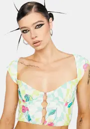 [AFRM] Mint Cherry Bradlee Corset Top