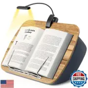 HUMANCOZY Reading Book Pillow Stand with 3-Color Adjustable Book Light, Book