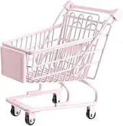 UPKOCH Miniature Shopping Cart Small Supermarket Desk Organizer for Home Decor Cute Design for Boys for Bedroom Office and Cafe Decoration