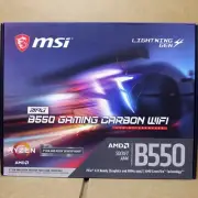 New MSI B550 GAMING CARBON WiFi Motherboard with AM4 Socket and ATX Form Factor