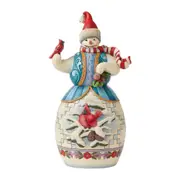 Jim Shore Heartwood Creek - Snowman With Cardinal