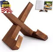 Cookbook Stand, Wooden Recipe Book Holder, Cook Book Stand for Kitchen Counter