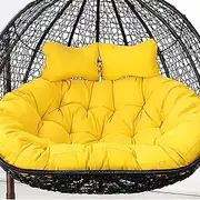 Hanging Egg Chair Cushion Replacement Waterproof Double Swing Seat Cushion Thick Hanging Basket Hammock Chair Cushion Washable Comfortable Durable Outdoor Patio Furniture Accessories