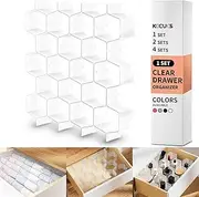 Kocuos Honeycomb Separator Adjustable Drawer Organizer Divider for Underwear Belt-Scarf Socks Organizer (White(1pc))