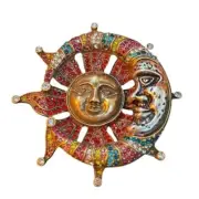 Sun & Moon Crystal Brooch / Pendant
