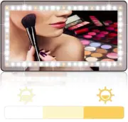 Dimmable 60LEDs Car Sun Visor Vanity Mirror Rechargeable Makeup Mirror Universal (for: Subaru)