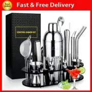 Biemlerfn 25-Piece Cocktail Shaker Set, Mixology Bartender Kit with Acrylic Stan