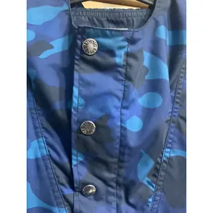 a bathing ape 藍 迷彩 衝鋒 外套 XL號