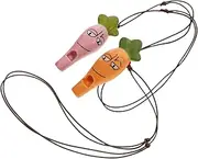 SOLUSTRE 2Pcs Carrot Whistle for Safe Party Noise Maker Adorable Easter Design Fun for Games Events and Outdoor Activities
