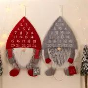 24 Days Christmas Pockets Calendar Creative Felt Advent Calendar for Boys Girls