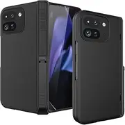 [ELEPIK] for Google Pixel 9 Pro Fold Case with Kickstand [Built-in Screen Protector] [Hinge Protector] [Military Drop Protection] [Non-Slip] Pixel 9 Pro Fold Phone Case with Wireless Charging, Black