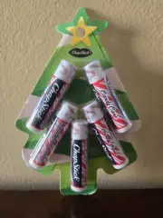 ChapStick Candy Cane 5 pack lip balms in Christmas Tree packaging .15 oz 4g each