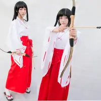 在飛比找Yahoo!奇摩拍賣優惠-cosplay服星漫緣 犬夜叉 桔梗COS衣服 巫女COS服