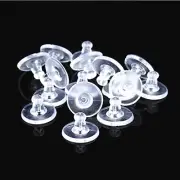 Kinteshun Silicon Rubber Stud Earring Backs,Soft Clear Safety Round Disc Earnuts