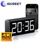 Alarm Clock Camera Home Security 4K ULTRA HD Video Night Vision 128GB Monitoring