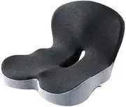 TOMVAES Large Memory Seat Cushion,Back Support Pillow for Chair for Office Chair Pressure Relief Memory Foam Firm Coccyx Pad for Long Sitting, for Office Chair, Gaming Chair and Car Seat Upgrade,Black