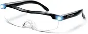 STR-Mighty Sight led Magnifying Eyewear,Rechargeable Head Magnifier Glasses, Anti-Blue Light 160% Magnification with Dual LED Lights, Hands Free Magnifying Eyeglass for Reading, Close Work and Craft