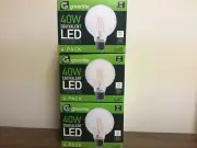 12 Greenlite 40 Watt Led 4.5 W Dimmable G25 Clear Filament Style Globe Base