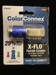 Legacy Color Connex X-Flo Female Coupler Automotive Type C #A72416C 1/4 In NPT