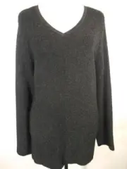 NEW Beautiful Women's Size 3 Chico's Black Sparkle Design LS Sweater Top