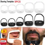 5 Pcs Shaving Template Shaper Men Mustache Styling Goatee Beard Stencil Tool AU