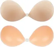 [MITALOO] Sticky Adhesive Bra Invisible Silicone Bra Strapless Push Up Bra for Women Backless Dress