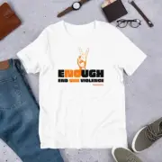 ENOUGH Peace Sign: White