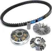 Transmission Belt Motorcycle Drive Belt 743 20 30 Fan Clutch Variator Weight Rollers Variator Fan for GY6 125cc 150cc Scooter Moped ATV GO Kart V-Belt (Color : 835 kit)