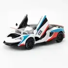 1:32 McLaren 600LT Model Car Diecast Toy Cars Light Sound Door Trunk Open Kids