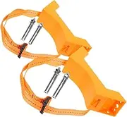 MAGICLULU 2Pcs Wall Mounted Tank Holder Plastic Cylinder Bracket with Screws Safety Belt Ample Capacity for Gas Cylinders Easy Installation Yellow