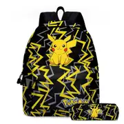 Pikachu Backpack Kids Pokemon Shoulder Bag Pencil Case 2PCS Teenager Student Back to School Travel Accessory