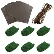 Thick Quality Deluxe Cotton Pool Snooker billiard Table Pockets GREEN Nets, Stitching Cord & Brown LEATHERS