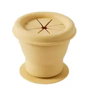 Nordic Kids Henny 11cm Silicone Collapsible Snack Cup Storage Container Lemon