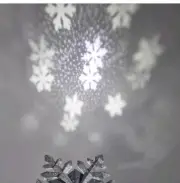 Lights4fun, Inc. 9” Silver Glitter Snowflake Lighted Christmas Tree Topper with