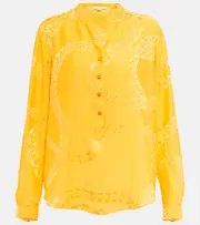[Stella McCartney] Stella McCartney Falabella jacquard shirt AU 16 yellow
