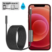 Endoscope Camera For iPhone APPLE 8MM Cars Endoscopic Hard Line IP68 Waterproof 8 LEDs Borescope Inspection For iPhone F