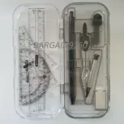 1 pk of 9 Pcs Math Tool Sets Rulers, Protractor, Mechanical Pencil, Compass