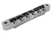 USA ABR-1 Tune-o-Matic Bridge w/ notched titanium saddles - Chrome - BRIDGE ONLY