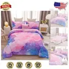 Ultra-Soft Galaxy Comforter Set - Full Size 6Pc Space Theme Bedding for Teens