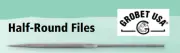 5-1/2 NDL HALF ROUND FILES #0 CUT -GROBET SWISS-USA ITEM NO. 3619582(FT)