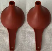 New Tupperware Large Funnels Set of 2 Garnet Red 5"