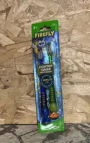 Firefly LightUp Soft Kids Toothbrush Suction Cup 1 Minute Light Up Timer x2
